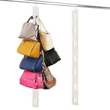 This type of closet organizer uses the. Amazon Com Relavel Hanging Purse Organizer Handbag Rack For Closet Storage Holder For Purses Handbags With Hook 1 Pack Beige Beauty