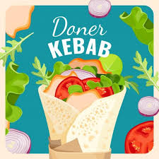 tasty doner kebab with pieces of fried chicken and fresh vegetables kebab fried chicken chicken and vegetables