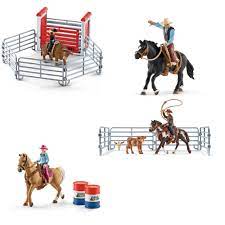 Shop dogs, cats, rabbits, cows, pigs and accessories at australia's best deals. 41419 Schleich Bull Riding With Cowboy Farm World Plastic Figure Tiere Dinosaurier