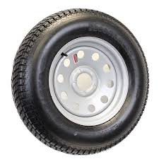 Trailer Tire On Rim F78 14 14 In St 14 In 5 Lug Bolt Wheel Silver Gray Modular