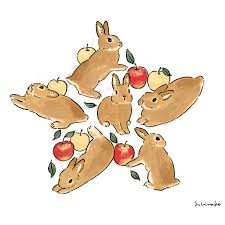 Udah ditunggu ibu di dalam, katanya. Just Like A Bunny Wishing You A Wonderful Holiday Season Bunny Art Cute Drawings Rabbit Art