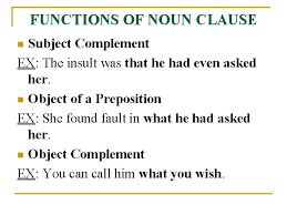 How to use noun clauses: What Is The Role Of Noun Clause