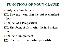 Noun clauses perform eight main grammatical functions within sentences in the english language. What Is The Role Of Noun Clause