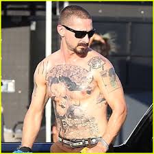 He got this tattoo inked by the tattoo artist, dr. Shia Labeouf Puts His Shirtless Tattooed Body On Display On Set Shia Labeouf Shirtless Just Jared