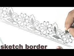 This category includes all types of border machine embroidery design. Draw Saree Border For Embroidery Designs Pencil Sketch Border Designs For Hand Embroidery Youtube