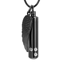 Alternatively you can use the petangelstx.com web address. Minicremation Cremation Jewelry Urn Necklaces For Ashes For Pet Cylinder With Angel Wings Memorial Ash Jewelry Keepsake Pendant Buy Online In Dominica At Dominica Desertcart Com Productid 176504182