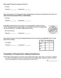 Simple Compound Probability Worksheet Tpt