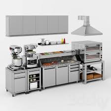 3d Models Restaurant Equipment For Pizzeria In 2020 Restaurant Kitchen Design Commercial Kitchen Design Restaurant Kitchen Equipment