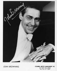 Autographed publicity photograph of pianist John Browning, circa 1980s