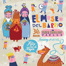 Whoever gets the slice with the figurine has to host a party on february 2nd or día de la. Feliz Dia De Los Reyes Magos To Those Who Celebrate It Thought This Poster Of El Museo Del Barrio In Nyc Of The Three Kin Three Kings Kings Day Art Festival