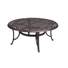 Edington 42 In Round Patio Coffee Table Iron Coffee Table Glass Top Coffee Table Metal Outdoor Table