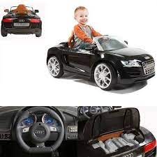 Toddler Electric Car Audi R8 6v Ride On Battery Powered Realistic Toy Black Gift Actividades Ninos