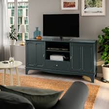 Lommarp Tv Unit Dark Blue Green 62 5 8x17 3 4x31 7 8 Ikea Living Room Tv Stand Dark Blue Green Tv Unit