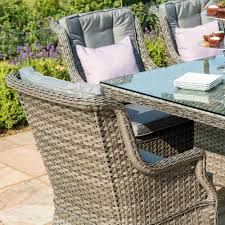 Up to 70% off our best products Maze Rattan Victoria 6 Seat Rectangular Dining Set Garden Street