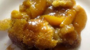 Gently pour canned peaches along with the syrup on top of the batter. Peach Cobbler Canned Peaches Youtube
