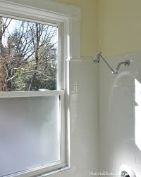 Solution To The Large Window In The Shower Simple Diy Cover Window In Shower Bathroom Windows In Shower Bathroom Window Coverings