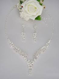 Schmuckset Collier Ohrringe Strass Silber Brautschmuck Hochzeit Bijoux De Mariee Bijoux Mariage Ensembles De Bijoux De Mariee