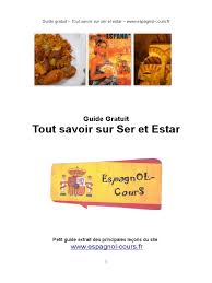 La conjugaison du verbe espagnol acompañar. Guide Ser Estar Espagnol Cours Pdf Verbe Langue Espagnole