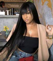 Quick weave hairstyles ethnic hairstyles permed hairstyles hairstyles with bangs girl hairstyles braided hairstyles short hair cuts short hair styles short natural haircuts. 29 Baddie With Bangs Ideas Hair Styles Wig Hairstyles Long Hair Styles