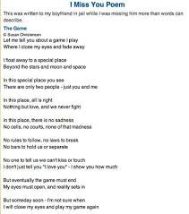  Pin By Barachel Butler On Relationship Missing You Poems You Poem Inmate Love