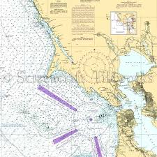 California Santa Rosa San Francisco Nautical Chart Decor