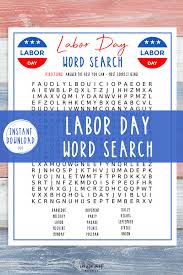 Labor Day Word Search Game Printable Labor Day Party Games Etsy In 2020 Word Search Games Trivia For Seniors Labor Day Holiday