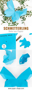 Anleitung zum herunterladen und ausdrucken der bastelbögen. 3d Schmetterling Basteln Als Wanddeko Mit Vorlage Handmade Paper Crafts Paper Butterfly Paper Crafts Diy