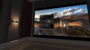 Headset is shown as linked in the pc software. Review Virtual Desktop Vr