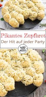 Herzhaftes Zupfbrot Mit Krauterbutter Backen Macht Glucklich Rezept Zupfbrot Fertiger Pizzateig Brot Backen Rezept