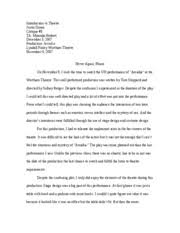 Sample proposal argumentative essay ethan zaharia apa style: Critique 1 On Friday The Play The Best Man Was Performed At The Main Street Theatre In Houston Texas The Best Man Was Written By Gore Vidal And Course Hero