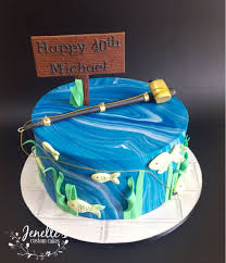 See more ideas about fisherman cake, cakes for men, fish cake birthday. Fishing Cake With Fondant Fishing Rod By Jenelle S Custom Cakes Fish Cake Boy Birthday Parties Fishing Cake Topper
