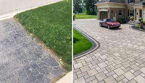 This will also help to protect the concrete or asphalt from chipping or cracking. Choosing The Best Paving Materials For Your Driveway Concrete Pavers Vs Asphalt Unilock