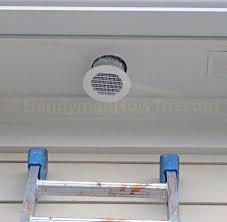 Install A Soffit Vent For Bathroom Vent Fan Duct Connection Bathroom Vent Fan Bathroom Vent Bathroom Exhaust Fan
