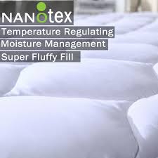 Quilted Fitted Mattress Pad Featuring Nanotex Coolest Comfort Temperature Regulating Cooling Technology Super Soft Spa Gr Mattress Pad Mattress Queen Mattress