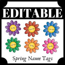 Maybe you would like to learn more about one of these? Editable Spring Flower Name Tags Great For Bulletin Boards Summer Spring