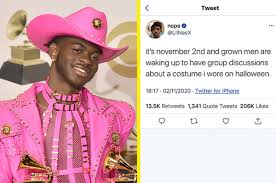 This website is no longer available due to copyright infringement. Lil Nas X Responds To Anti Gay Criticism Of His Nicki Minaj Halloween Costume