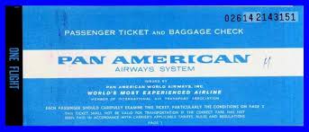 Pan Am Tickets And Boarding Passes Pan Am Pan American Airlines American Flights