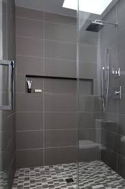 Warm Gray Porcelain Tiles Create A Modern Masculine Feel In This Recent Woodley Park Dc Bathroom Elegant Bathroom Bathroom Design Small Modern Modern Bathroom