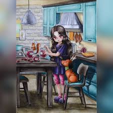 Gefallt 73 Mal 2 Kommentare Colorist Illustrator Vetra Coloring Auf Instagram Forest Girl S Coloring Book By Aeppol Watercolor Color Pencil