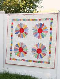 Hand bound with pink binding. Vintage Inspired Dresden Plate Quilt Finish Diary Of A Quilter A Quilt Blog