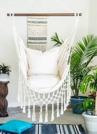 The best choice products adjustable chair swing stand has rubber feet, making it the best indoor hammock chair stand for kids or even baby holders. White Macrame Hammock Swing Chair Handmade Limbo Imports Hammocks
