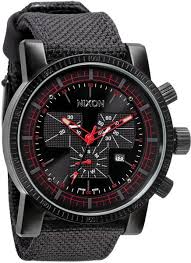 Black And Red Mens Watch Nixon Black The Magnacon Watch Watches For Men Stylish Watches Nixon Watch Men