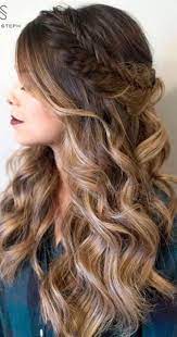 Curl your long locks with the help of the thick iron, upswept one part of the hair, twist locks and use pins with flowers to fix the hairstyle. Hairstyles For Long Hair For Prom Prom Hairstyles For Long Hair Down Prom Hairstyles Long Hair Do Hair Styles Long Hair Styles Prom Hairstyles For Long Hair