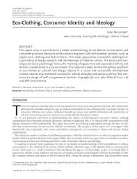 There are a growing number of sustainable fashion brands, many of which are affordable, comfortable, and fashionable. Pdf Eco Clothing Consumer Identity And Ideology