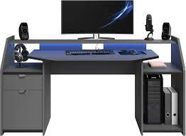 Schreibtische für entspanntes arbeiten zu hause. Schreibtisch Set Up 1 Grau Schwarz 180 Cm Breit Schreibtische