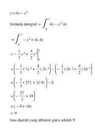 Check spelling or type a new query. Formula Integral Untuk Menghitung Luas Daerah Jawaban Tvri 9 Juni