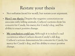 We did not find results for: Help Me Restate My Thesis