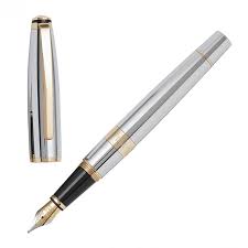 Cerruti 1881exclusive set box by cerruti 1881 includes watch with silver dial and silver bracelet and includes silver and chrome pen. Cerruti Chrome Gilt Fountain Pens Business Gifts Supplier