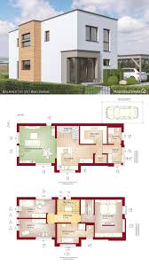 Modernes Einfamilienhaus Grundriss Schmal Mit Flachdach Carport Bauen Haus Ideen 130 Qm 4 Zimmer In 2020 Neubau Plane Bauhausstil Haus