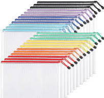 Clear Pouches With Zipper: A6/B8 Mesh PVC Waterproof Document Bag